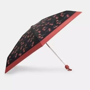 Coach Black and Red Cherries Umbrella.